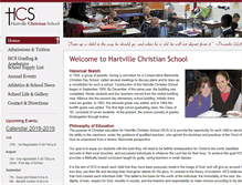 Tablet Screenshot of hartvillechristianschool.com